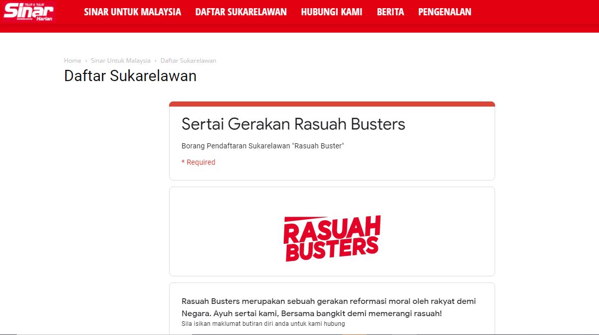 Hapus Budaya Rasuah Dengan Jadi Barisan Hadapan RasuahBuster