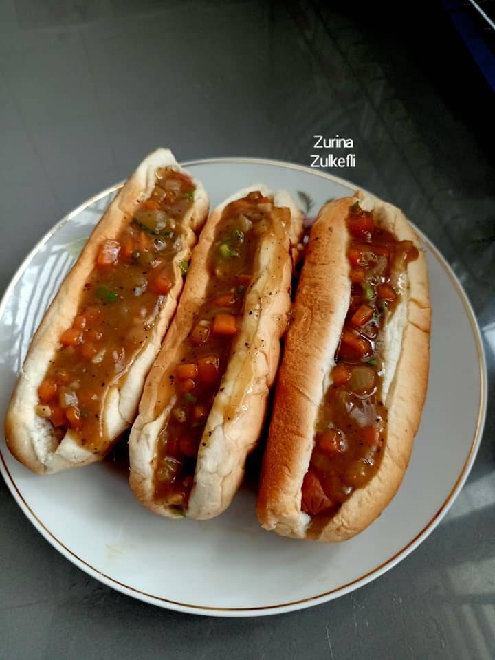 Resipi Roti Sosej Bersos Ala Oriental. Macam Ni Baru Syok Makan!