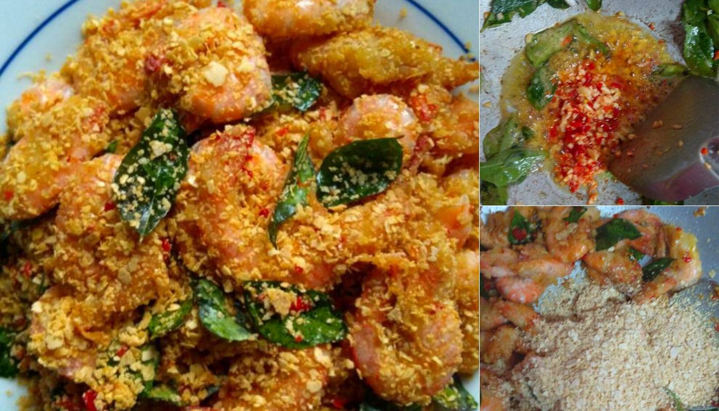 Cara Masak Udang Nestum Pedas &#038; Sedap Hanya Guna 6 Bahan Je