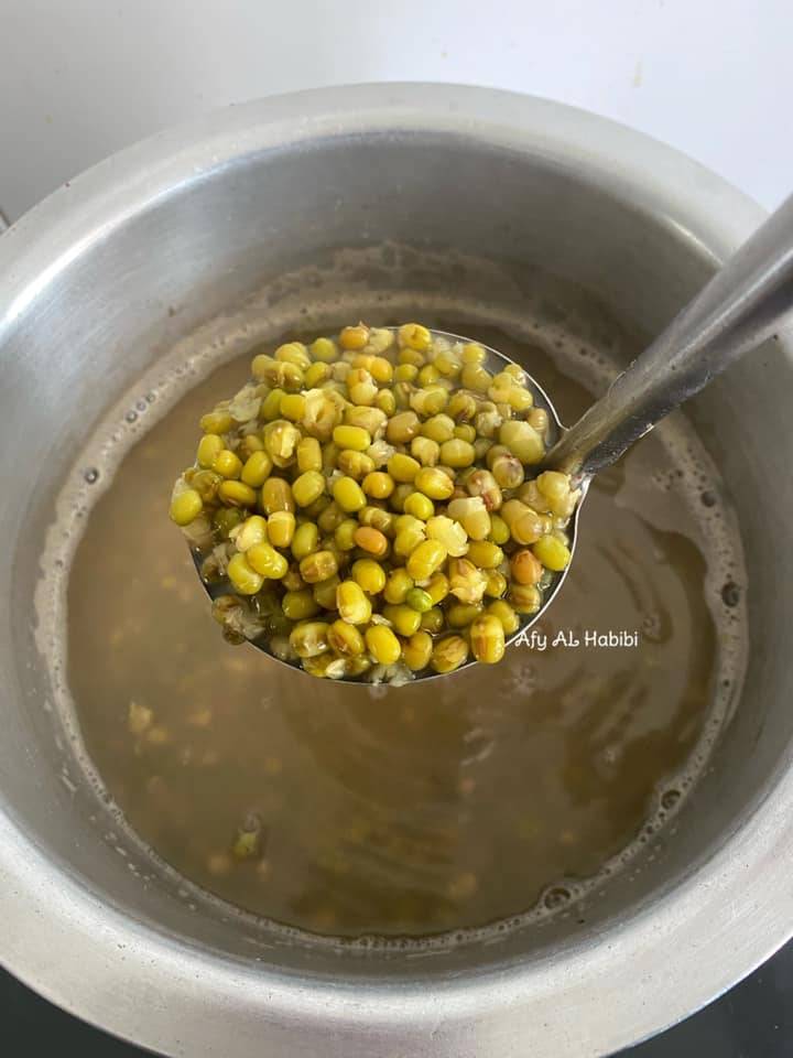 Bubur Kacang Hijau Durian Untuk Hidangan Minum Petang. Sedapnya!