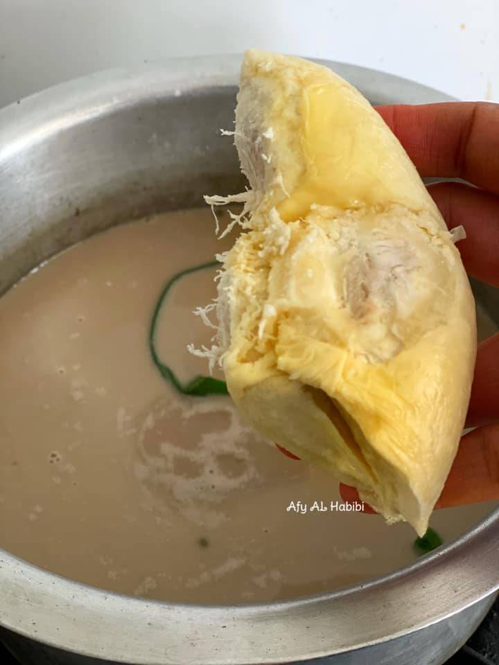 Bubur Kacang Hijau Durian Untuk Hidangan Minum Petang. Sedapnya!