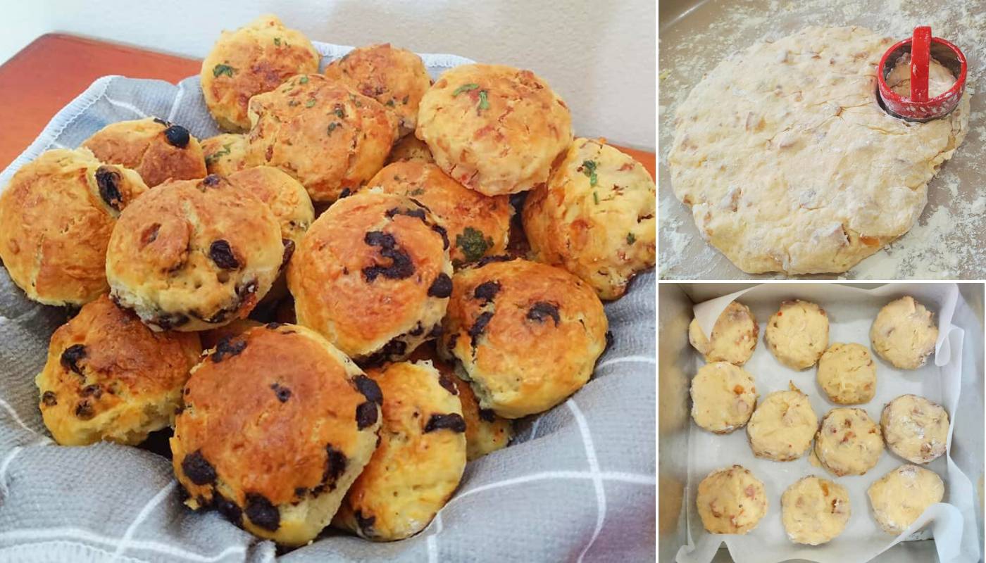 Resipi Asas Scones Guna 4 Bahan. Boleh Tambah Perisa Untuk Lebih Enak