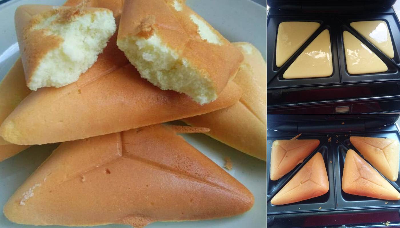 Resipi Bahulu Viral 3 Bahan Bakar Guna Sandwich Maker. Sedap & Confirm Jadi