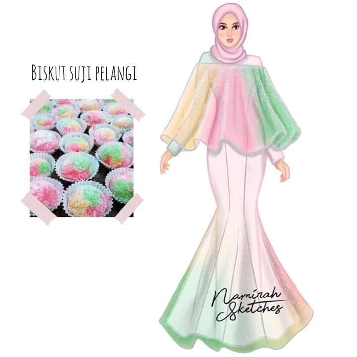 Biskut Raya &#038; Makanan Jadi Inspirasi, Hasil Kerja Wanita Ini Memang Kreatif &#038; Dipuji Warganet