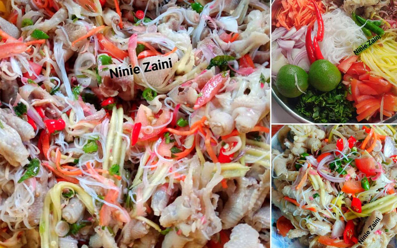Resipi Kerabu Kaki Ayam Campur Mangga Muda Sangat Sedap Cukup Rasa