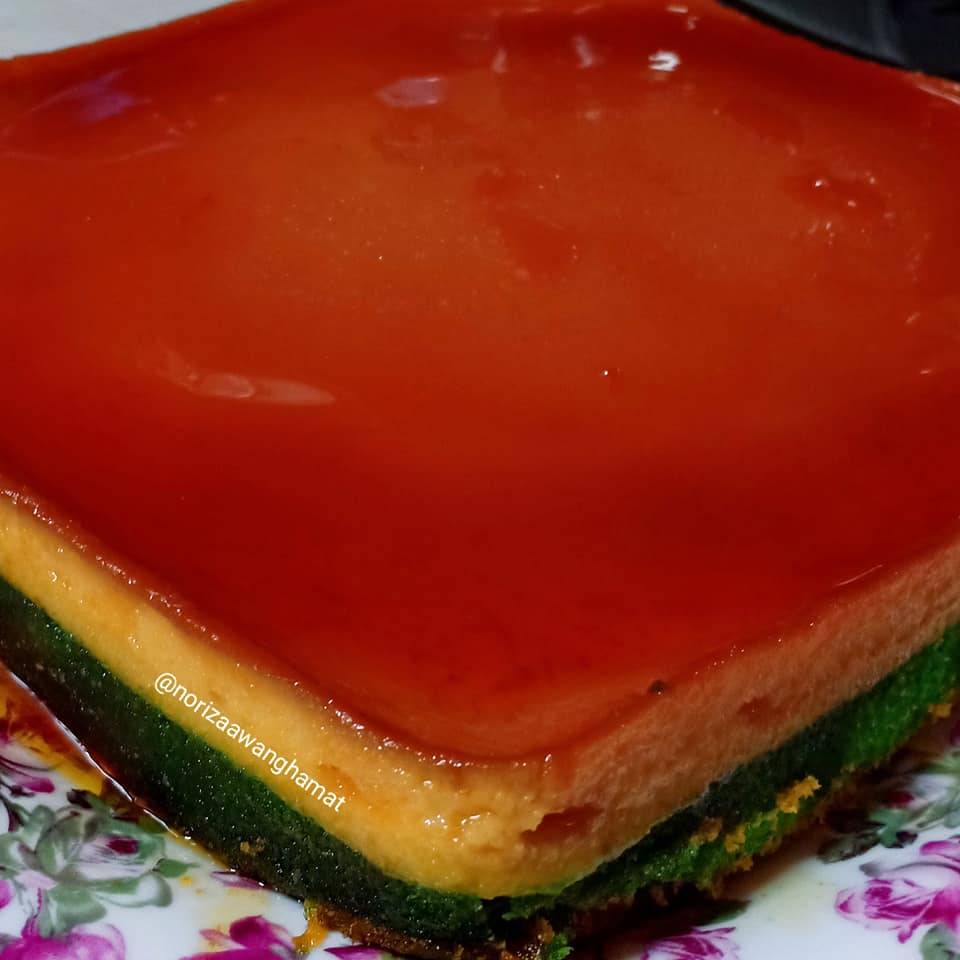 Resipi Kek Apam Karamel Kukus. Lembut, Gebu & Memang Sedap