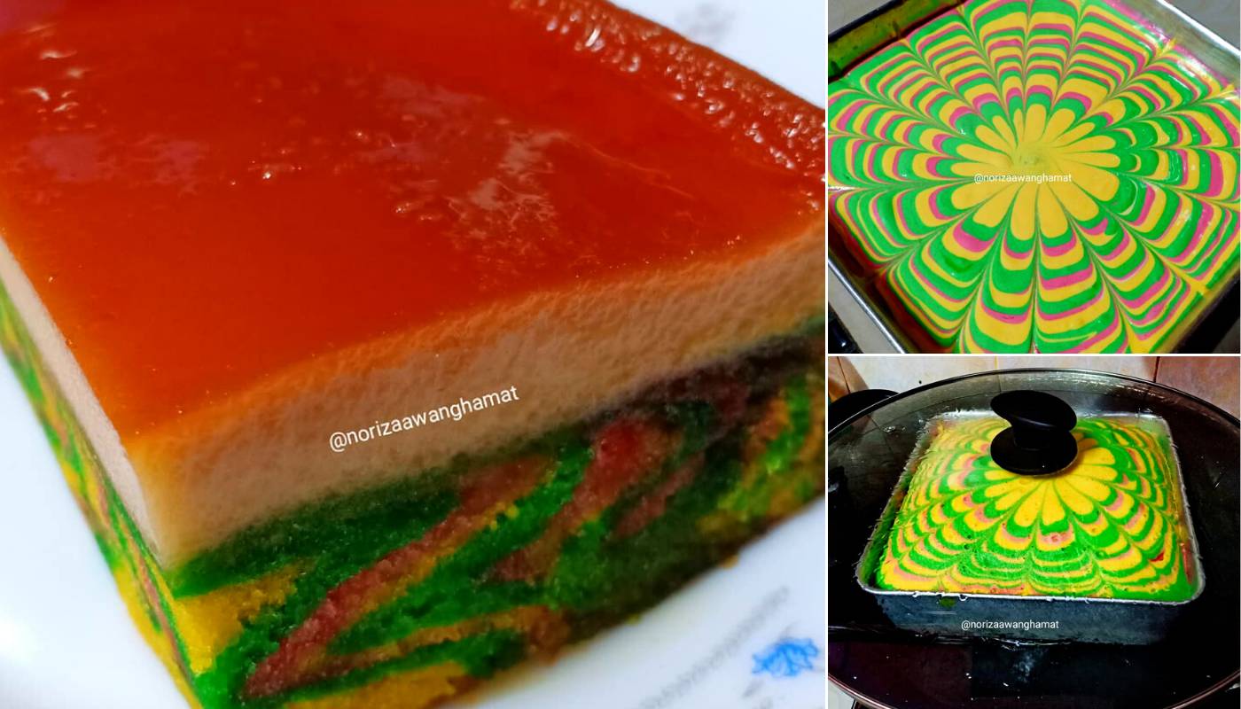 Resipi Kek Apam Karamel Kukus. Lembut, Gebu &#038; Memang Sedap