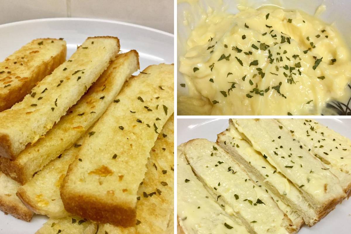 Cara Buat Garlic Bread Mudah Untuk Minum Petang. Sedap Sungguh!