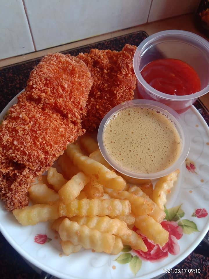 Fish n Chip With Cheezy Black Pepper Sauce Homemade, Lebih Puas Nikmatinya