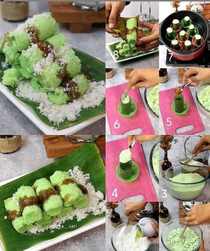 Kuih Putu Guna Daun Pisang, Senang & Sedap.