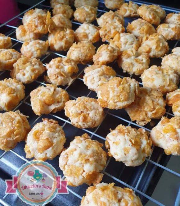 4 Biskut Cornflakes Sedap & Murah, Gerenti Licin Balang Kuih.