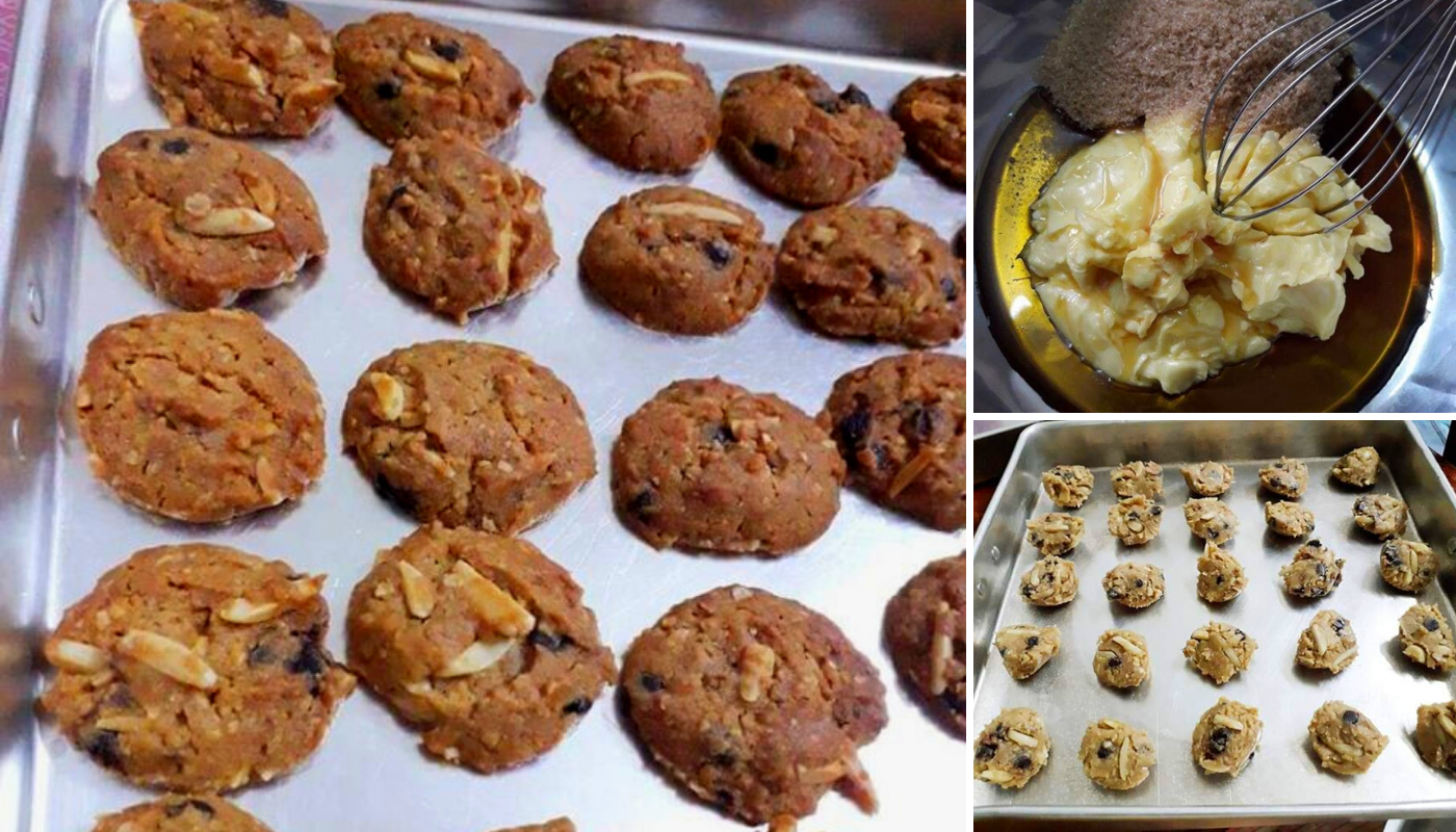 Resipi Biskut Honey Nestum Almond Cookies Crunch Sedap & Mudah
